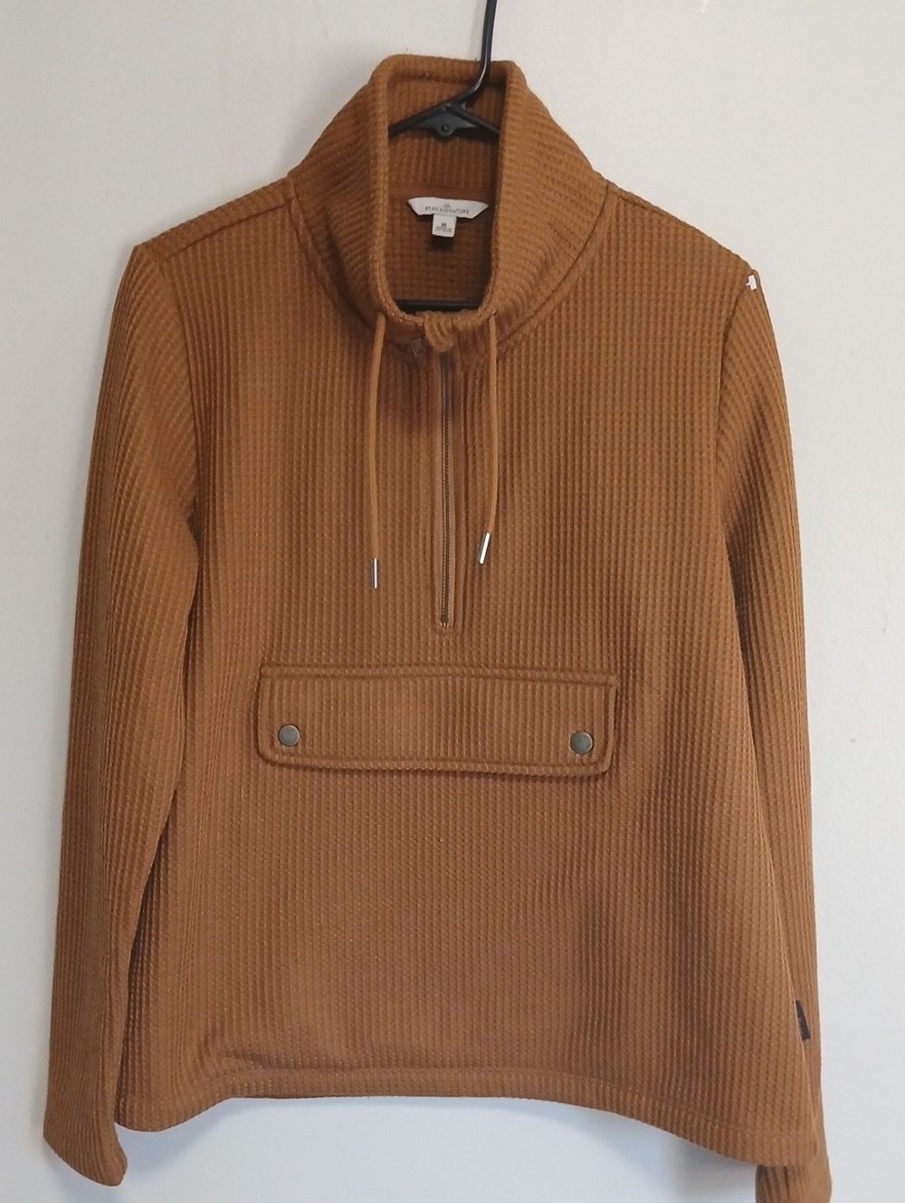 L.L. Bean Men's Ribbed Half-Zip Pullover - Camel Brown
